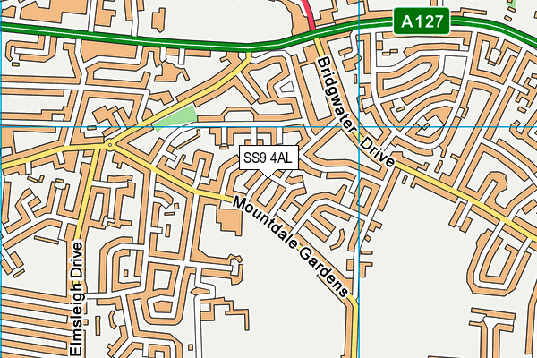 SS9 4AL map - OS VectorMap District (Ordnance Survey) SS9 4AL map - OS VectorMap District (Ordnance Survey)