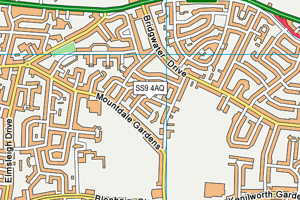 SS9 4AQ map - OS VectorMap District (Ordnance Survey) SS9 4AQ map - OS VectorMap District (Ordnance Survey)