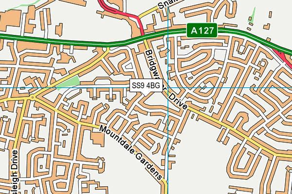 SS9 4BG map - OS VectorMap District (Ordnance Survey)