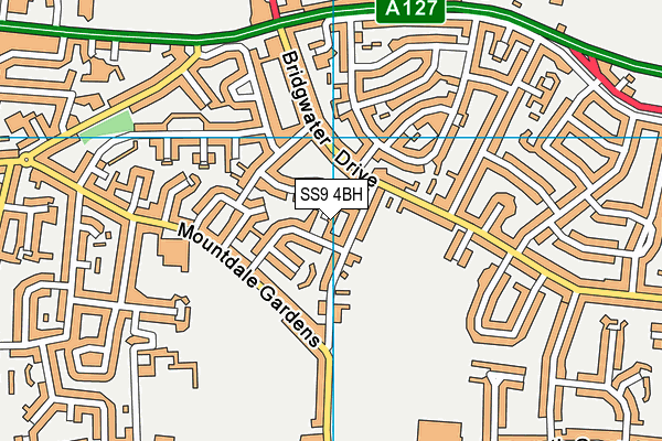 SS9 4BH map - OS VectorMap District (Ordnance Survey) SS9 4BH map - OS VectorMap District (Ordnance Survey)