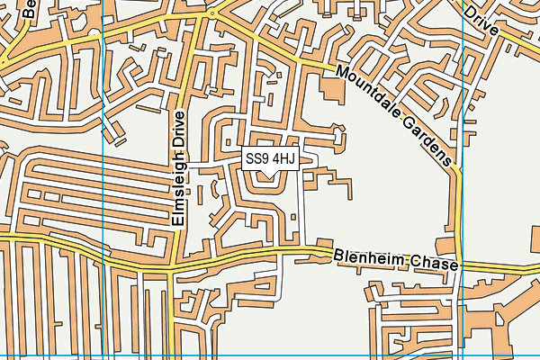 SS9 4HJ map - OS VectorMap District (Ordnance Survey) SS9 4HJ map - OS VectorMap District (Ordnance Survey)