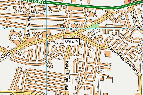 SS9 4JR map - OS VectorMap District (Ordnance Survey) SS9 4JR map - OS VectorMap District (Ordnance Survey)