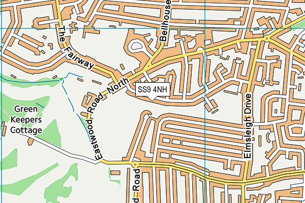 SS9 4NH map - OS VectorMap District (Ordnance Survey) SS9 4NH map - OS VectorMap District (Ordnance Survey)