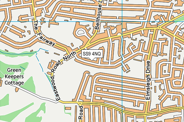 SS9 4NQ map - OS VectorMap District (Ordnance Survey) SS9 4NQ map - OS VectorMap District (Ordnance Survey)