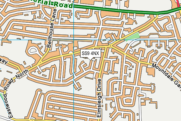 SS9 4NX map - OS VectorMap District (Ordnance Survey) SS9 4NX map - OS VectorMap District (Ordnance Survey)