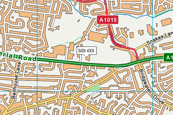 SS9 4XX map - OS VectorMap District (Ordnance Survey) SS9 4XX map - OS VectorMap District (Ordnance Survey)