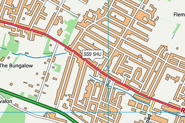 SS9 5HU map - OS VectorMap District (Ordnance Survey) SS9 5HU map - OS VectorMap District (Ordnance Survey)