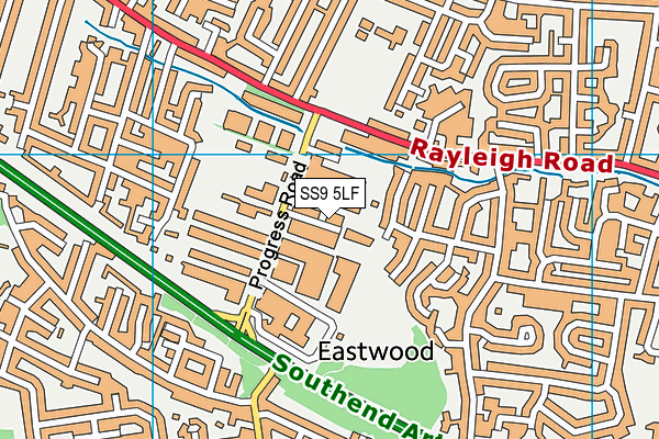 SS9 5LF map - OS VectorMap District (Ordnance Survey) SS9 5LF map - OS VectorMap District (Ordnance Survey)