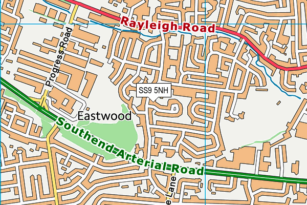 SS9 5NH map - OS VectorMap District (Ordnance Survey) SS9 5NH map - OS VectorMap District (Ordnance Survey)