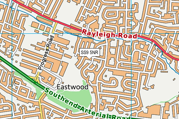 SS9 5NR map - OS VectorMap District (Ordnance Survey) SS9 5NR map - OS VectorMap District (Ordnance Survey)