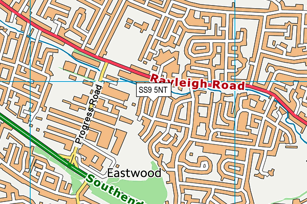 SS9 5NT map - OS VectorMap District (Ordnance Survey) SS9 5NT map - OS VectorMap District (Ordnance Survey)