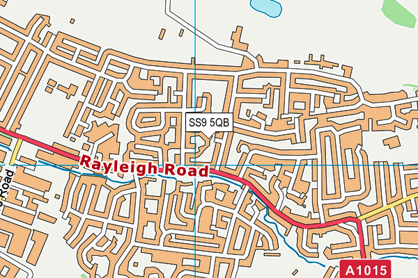 SS9 5QB map - OS VectorMap District (Ordnance Survey) SS9 5QB map - OS VectorMap District (Ordnance Survey)