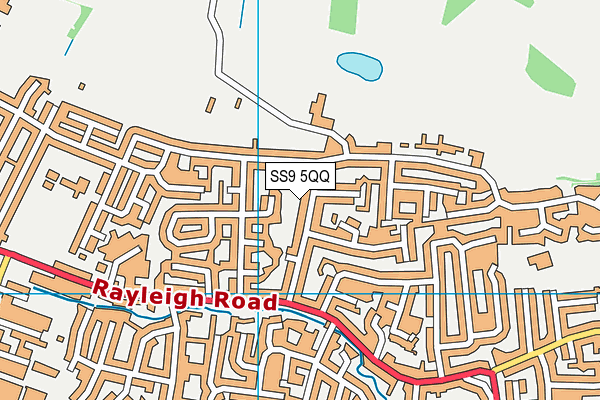 SS9 5QQ map - OS VectorMap District (Ordnance Survey) SS9 5QQ map - OS VectorMap District (Ordnance Survey)