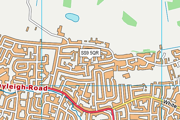 SS9 5QR map - OS VectorMap District (Ordnance Survey) SS9 5QR map - OS VectorMap District (Ordnance Survey)