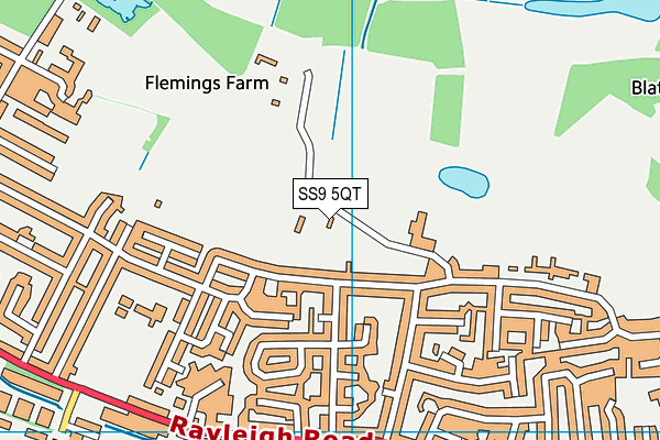 SS9 5QT map - OS VectorMap District (Ordnance Survey) SS9 5QT map - OS VectorMap District (Ordnance Survey)