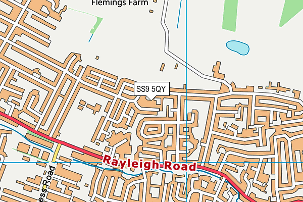 SS9 5QY map - OS VectorMap District (Ordnance Survey) SS9 5QY map - OS VectorMap District (Ordnance Survey)