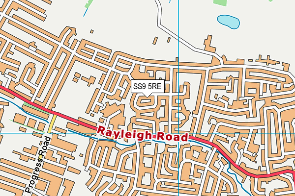 SS9 5RE map - OS VectorMap District (Ordnance Survey) SS9 5RE map - OS VectorMap District (Ordnance Survey)