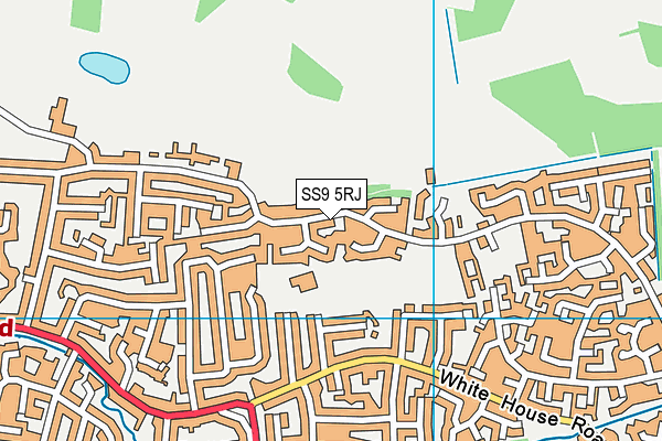 SS9 5RJ map - OS VectorMap District (Ordnance Survey) SS9 5RJ map - OS VectorMap District (Ordnance Survey)