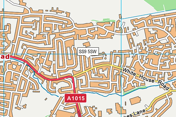 SS9 5SW map - OS VectorMap District (Ordnance Survey)