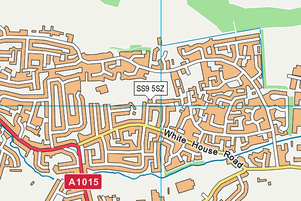SS9 5SZ map - OS VectorMap District (Ordnance Survey) SS9 5SZ map - OS VectorMap District (Ordnance Survey)