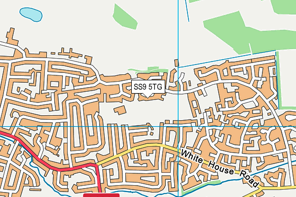 SS9 5TG map - OS VectorMap District (Ordnance Survey) SS9 5TG map - OS VectorMap District (Ordnance Survey)