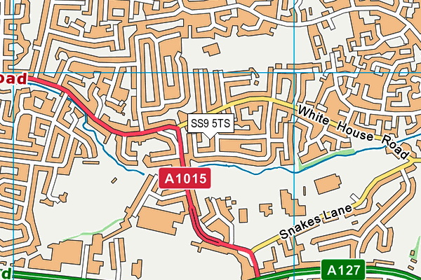 SS9 5TS map - OS VectorMap District (Ordnance Survey) SS9 5TS map - OS VectorMap District (Ordnance Survey)