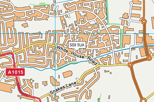 SS9 5UA map - OS VectorMap District (Ordnance Survey) SS9 5UA map - OS VectorMap District (Ordnance Survey)