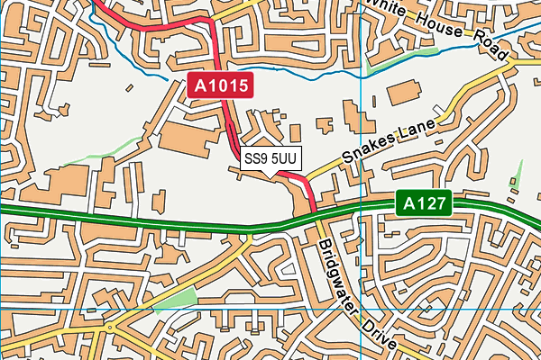 SS9 5UU map - OS VectorMap District (Ordnance Survey) SS9 5UU map - OS VectorMap District (Ordnance Survey)