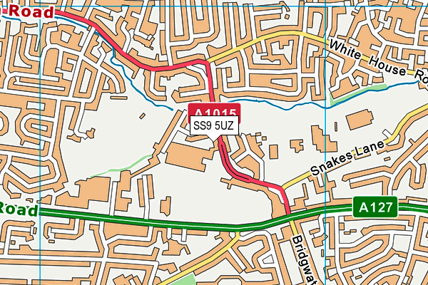 SS9 5UZ map - OS VectorMap District (Ordnance Survey) SS9 5UZ map - OS VectorMap District (Ordnance Survey)