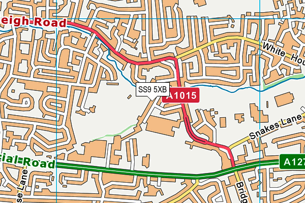 SS9 5XB map - OS VectorMap District (Ordnance Survey) SS9 5XB map - OS VectorMap District (Ordnance Survey)