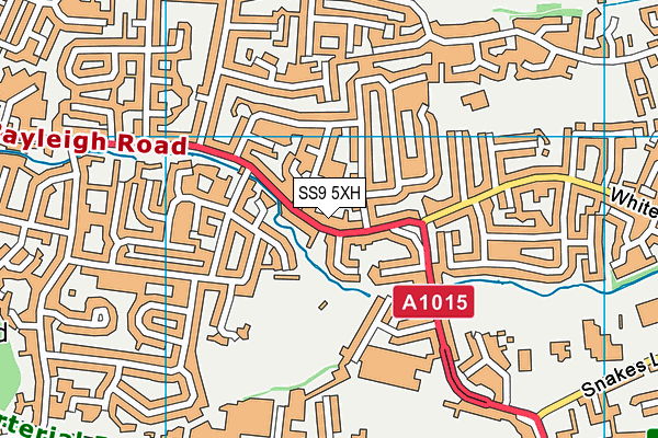 SS9 5XH map - OS VectorMap District (Ordnance Survey) SS9 5XH map - OS VectorMap District (Ordnance Survey)