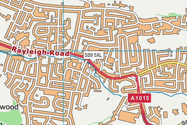SS9 5XL map - OS VectorMap District (Ordnance Survey) SS9 5XL map - OS VectorMap District (Ordnance Survey)