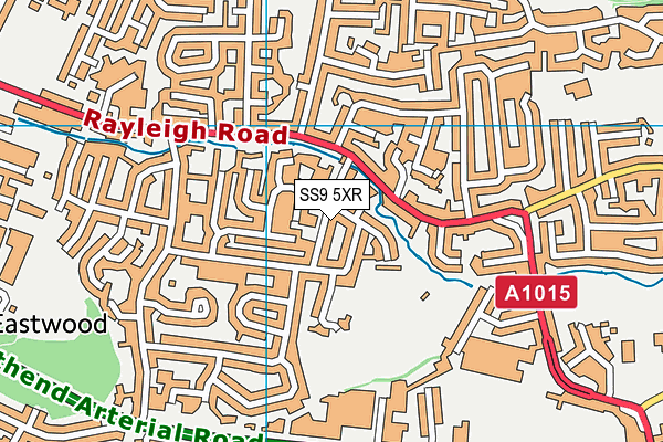 SS9 5XR map - OS VectorMap District (Ordnance Survey) SS9 5XR map - OS VectorMap District (Ordnance Survey)