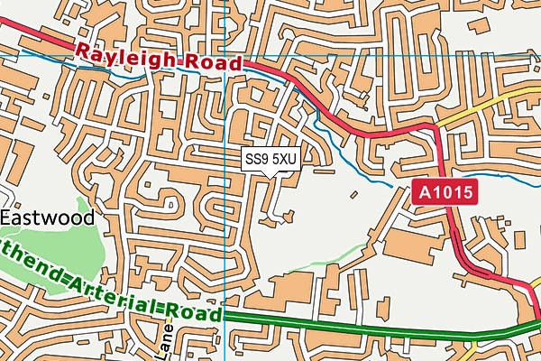 SS9 5XU map - OS VectorMap District (Ordnance Survey) SS9 5XU map - OS VectorMap District (Ordnance Survey)