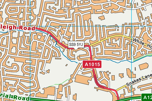 SS9 5YJ map - OS VectorMap District (Ordnance Survey) SS9 5YJ map - OS VectorMap District (Ordnance Survey)