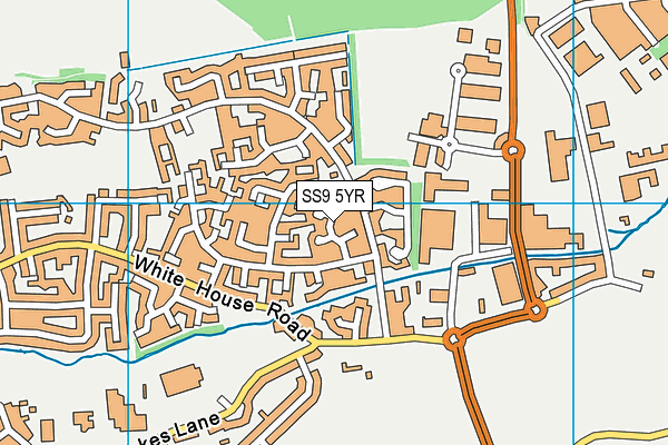 SS9 5YR map - OS VectorMap District (Ordnance Survey) SS9 5YR map - OS VectorMap District (Ordnance Survey)