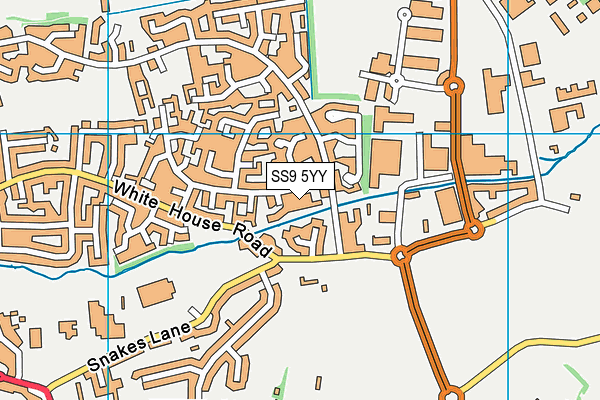 SS9 5YY map - OS VectorMap District (Ordnance Survey) SS9 5YY map - OS VectorMap District (Ordnance Survey)