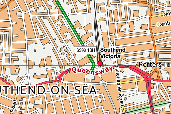 SS99 1BH map - OS VectorMap District (Ordnance Survey) SS99 1BH map - OS VectorMap District (Ordnance Survey)