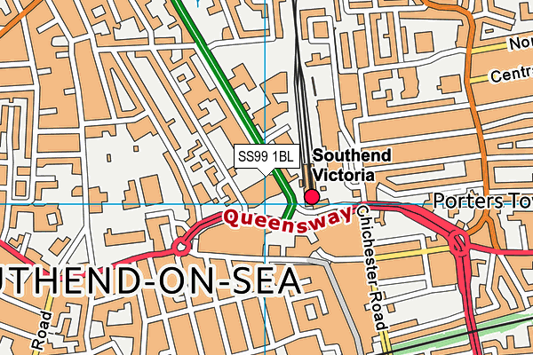 SS99 1BL map - OS VectorMap District (Ordnance Survey) SS99 1BL map - OS VectorMap District (Ordnance Survey)