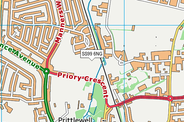 SS99 6NG map - OS VectorMap District (Ordnance Survey) SS99 6NG map - OS VectorMap District (Ordnance Survey)