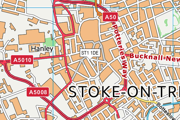 ST1 1DE map - OS VectorMap District (Ordnance Survey) ST1 1DE map - OS VectorMap District (Ordnance Survey)