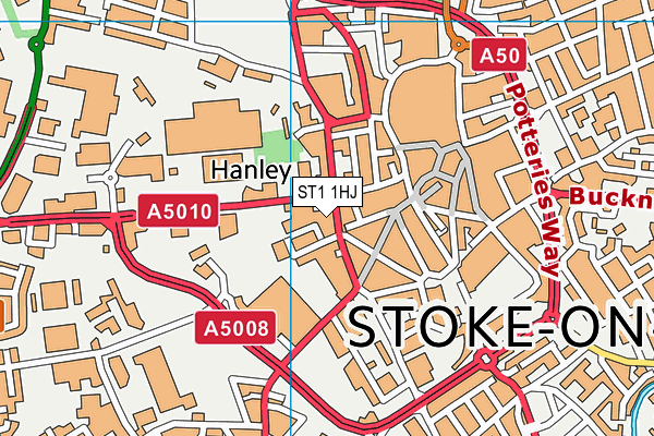 ST1 1HJ map - OS VectorMap District (Ordnance Survey) ST1 1HJ map - OS VectorMap District (Ordnance Survey)