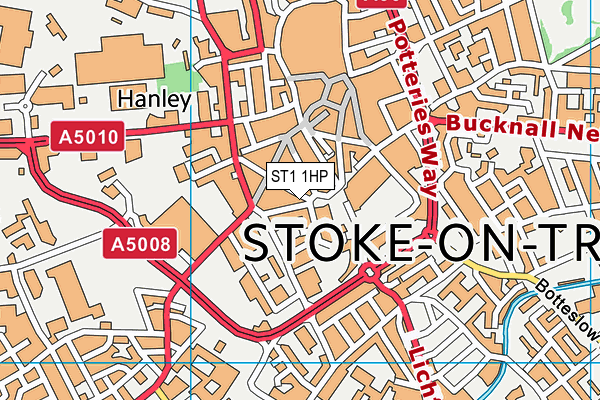 ST1 1HP map - OS VectorMap District (Ordnance Survey) ST1 1HP map - OS VectorMap District (Ordnance Survey)