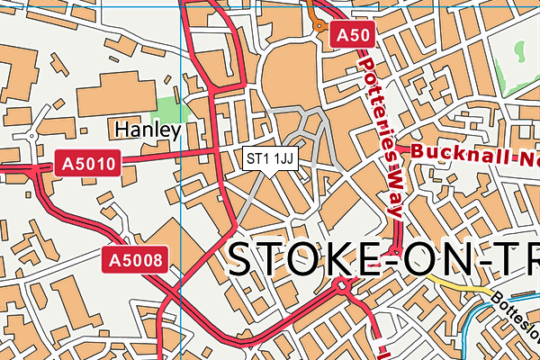ST1 1JJ map - OS VectorMap District (Ordnance Survey) ST1 1JJ map - OS VectorMap District (Ordnance Survey)
