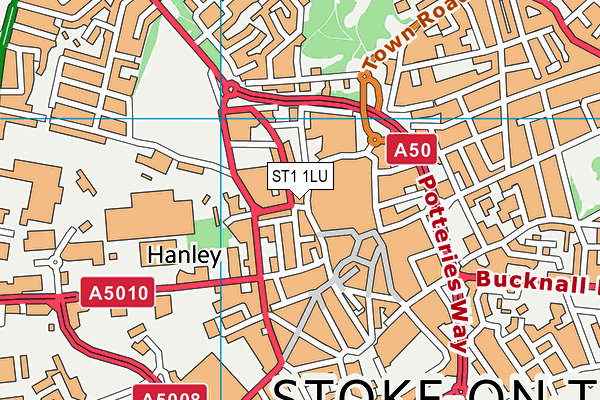 ST1 1LU map - OS VectorMap District (Ordnance Survey) ST1 1LU map - OS VectorMap District (Ordnance Survey)