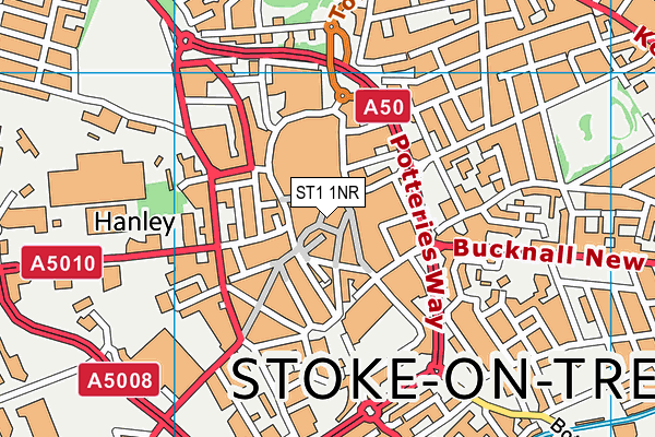 ST1 1NR map - OS VectorMap District (Ordnance Survey) ST1 1NR map - OS VectorMap District (Ordnance Survey)