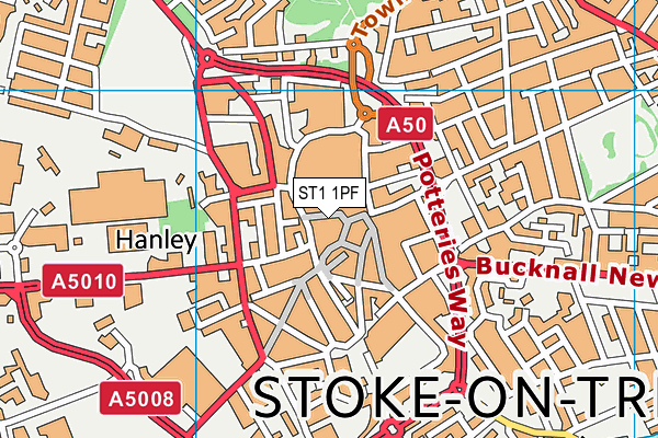 ST1 1PF map - OS VectorMap District (Ordnance Survey) ST1 1PF map - OS VectorMap District (Ordnance Survey)