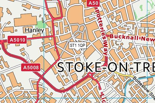 ST1 1QP map - OS VectorMap District (Ordnance Survey) ST1 1QP map - OS VectorMap District (Ordnance Survey)