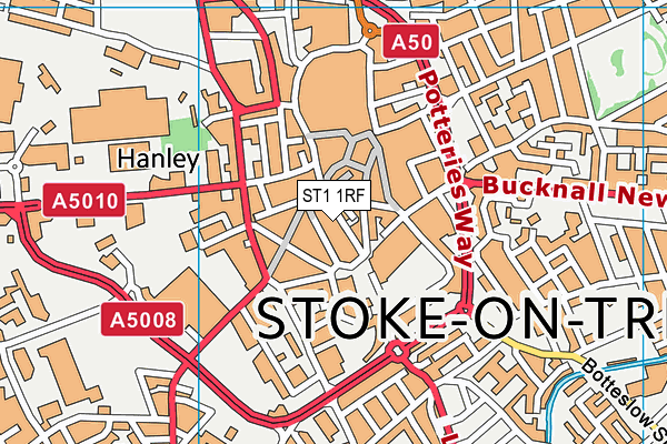 ST1 1RF map - OS VectorMap District (Ordnance Survey) ST1 1RF map - OS VectorMap District (Ordnance Survey)