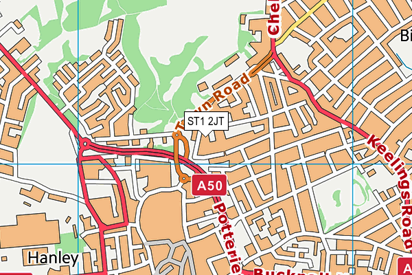 ST1 2JT map - OS VectorMap District (Ordnance Survey) ST1 2JT map - OS VectorMap District (Ordnance Survey)